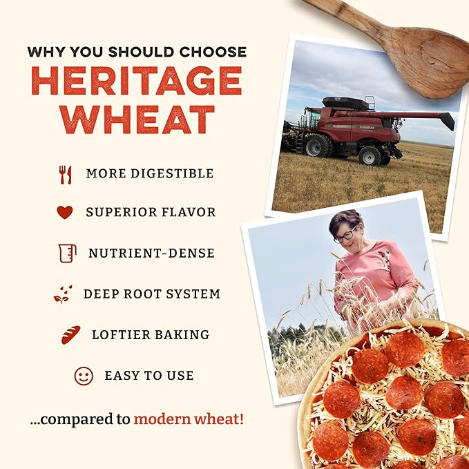 Sunrise Flour Mill USDA Organic Heritage Pizza Flour - 5 lbs | Milled from Hard Red Wheat | Easier to Digest with Less Bloating | No Bleaching or Bromating | Zero Additives – Festa Pizza Co.