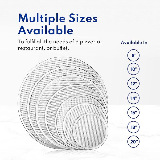 New Star Foodservice 50974 Restaurant-Grade Aluminum Pizza Baking Screen, Seamless, 16-Inch, Pack of 6 – Festa Pizza Co.