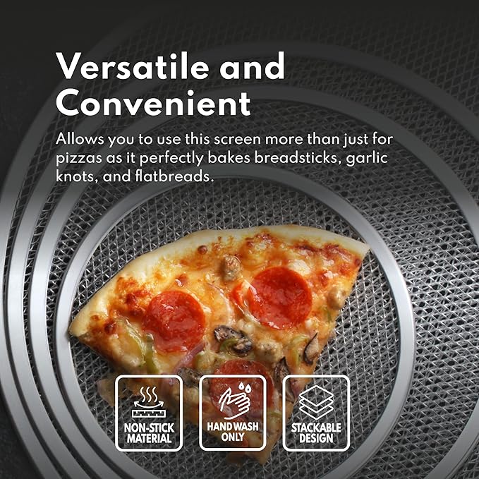 New Star Foodservice 50974 Restaurant-Grade Aluminum Pizza Baking Screen, Seamless, 16-Inch, Pack of 6 – Festa Pizza Co.