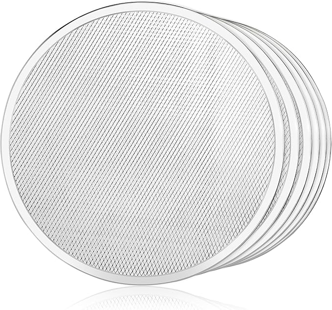 New Star Foodservice 50974 Restaurant-Grade Aluminum Pizza Baking Screen, Seamless, 16-Inch, Pack of 6 – Festa Pizza Co.
