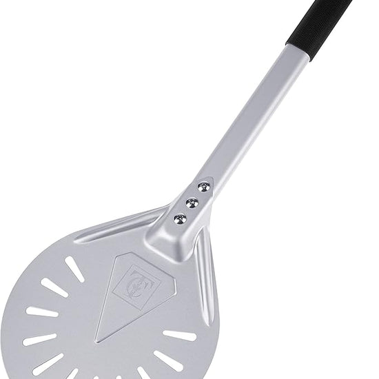 Pizza Turning Peel 8-Inch – Lightweight Aluminum Paddle with Rubber-Coated Aluminum Handle, Ergonomic Design, Ideal for Indoor & Outdoor Pizza Ovens