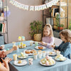 Onader 4-Piece Stainless Steel Plates, 8 Inch 304(18/8) Metal Round Dinner Plate, Kids Toddlers Dishes for Serving, Dishwasher Safe
