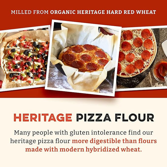 Sunrise Flour Mill USDA Organic Heritage Pizza Flour - 5 lbs | Milled from Hard Red Wheat | Easier to Digest with Less Bloating | No Bleaching or Bromating | Zero Additives – Festa Pizza Co.
