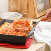 Blue Steel Detroit Pizza Pan 14x10 (Non-Stick&BPA Free) Heat-Resistant Up to 800°F, Pre-Seasoned Carbon Steel Detroit Pizza Pan, Deep Dish Pizza Authentic Steel Pan Five Years Free Replacement